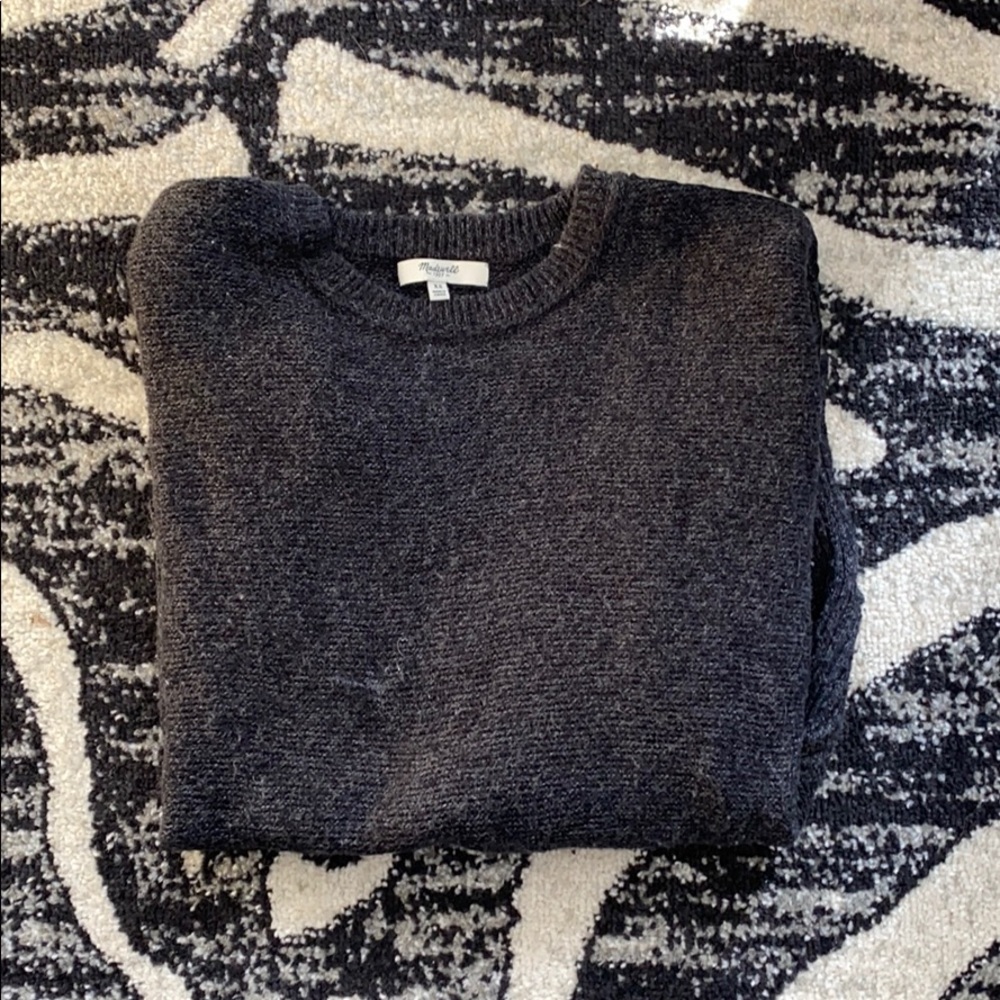 madewell charcoal knit sweater